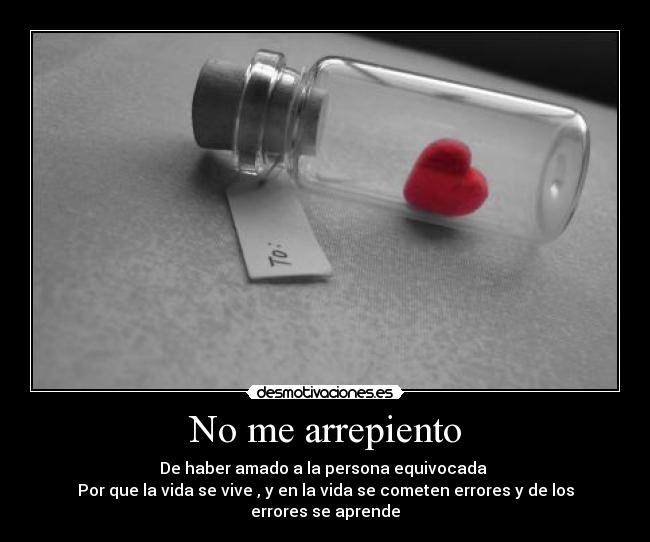 No me arrepiento - 