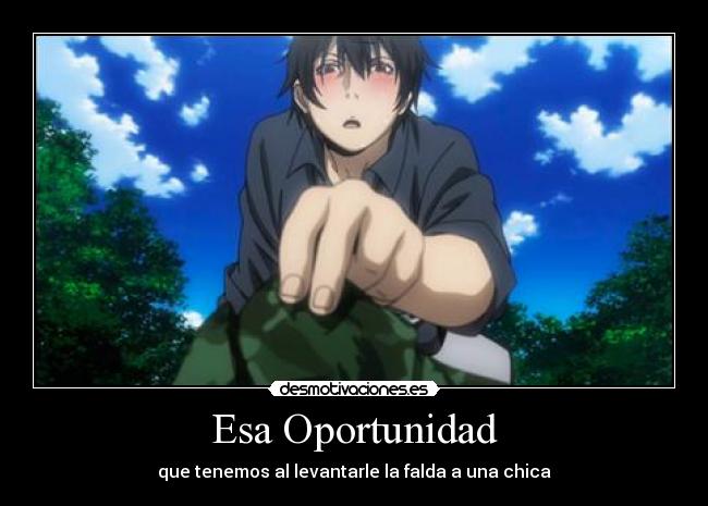 carteles btooom ryota sakamoto himiko echos reales pervertidos seinen chicas faldas desmotivaciones