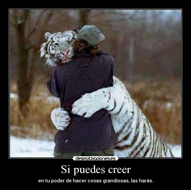 Si puedes creer - en tu poder de hacer cosas grandiosas, las harás.