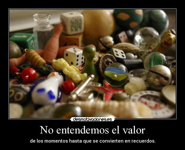 No entendemos el valor -