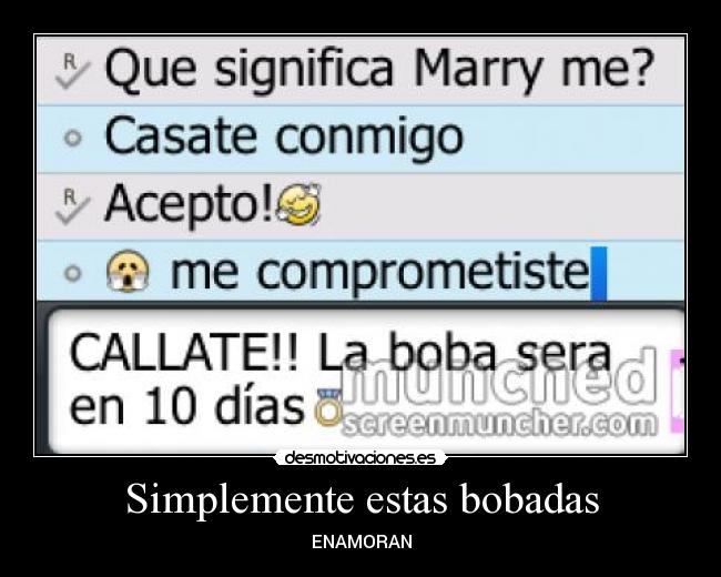 Simplemente estas bobadas - ENAMORAN