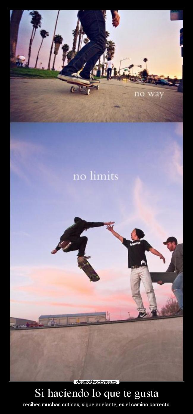 carteles skate boy sky way limits desmotivaciones