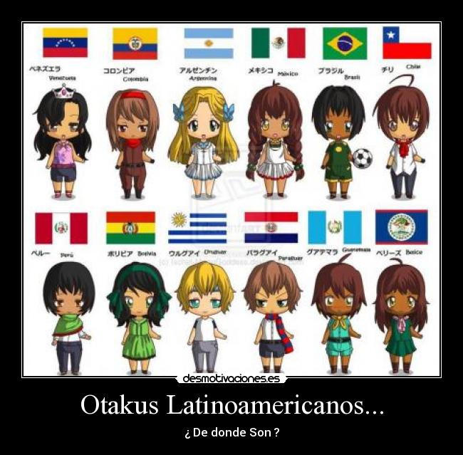 Otakus Latinoamericanos... - ¿ De donde Son ?