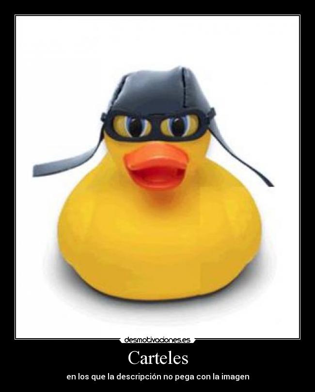 Carteles - en los que la descripción no pega con la imagen