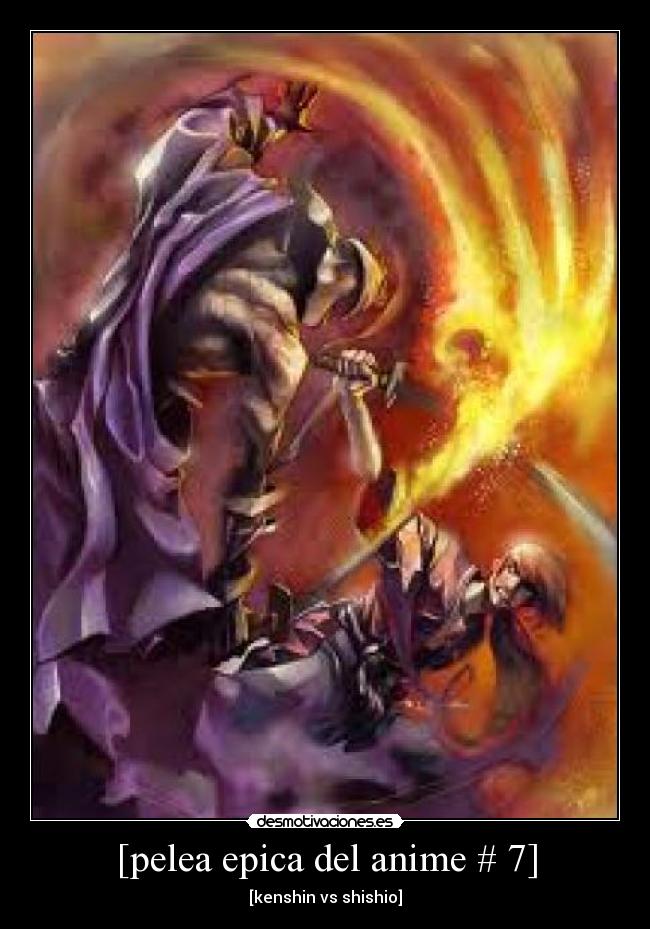 carteles anime pelea epica anime samuraix desmotivaciones