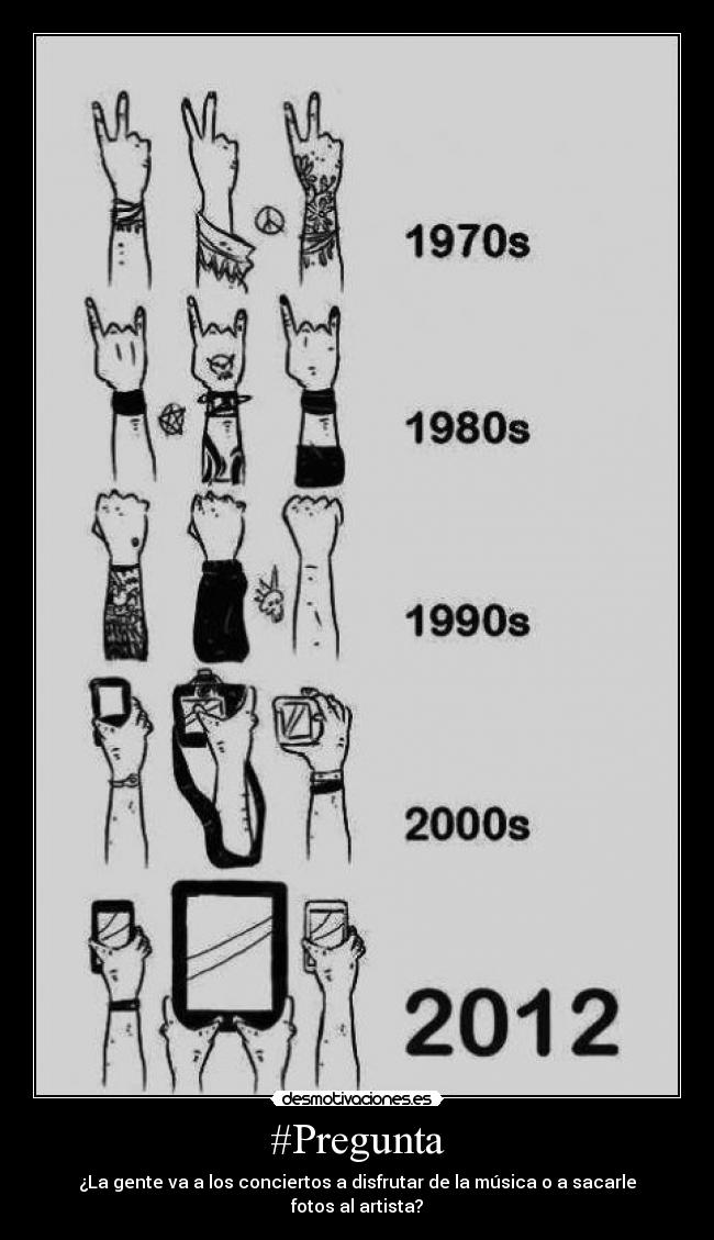 #Pregunta - ¿La gente va a los conciertos a disfrutar de la música o a sacarle fotos al artista?