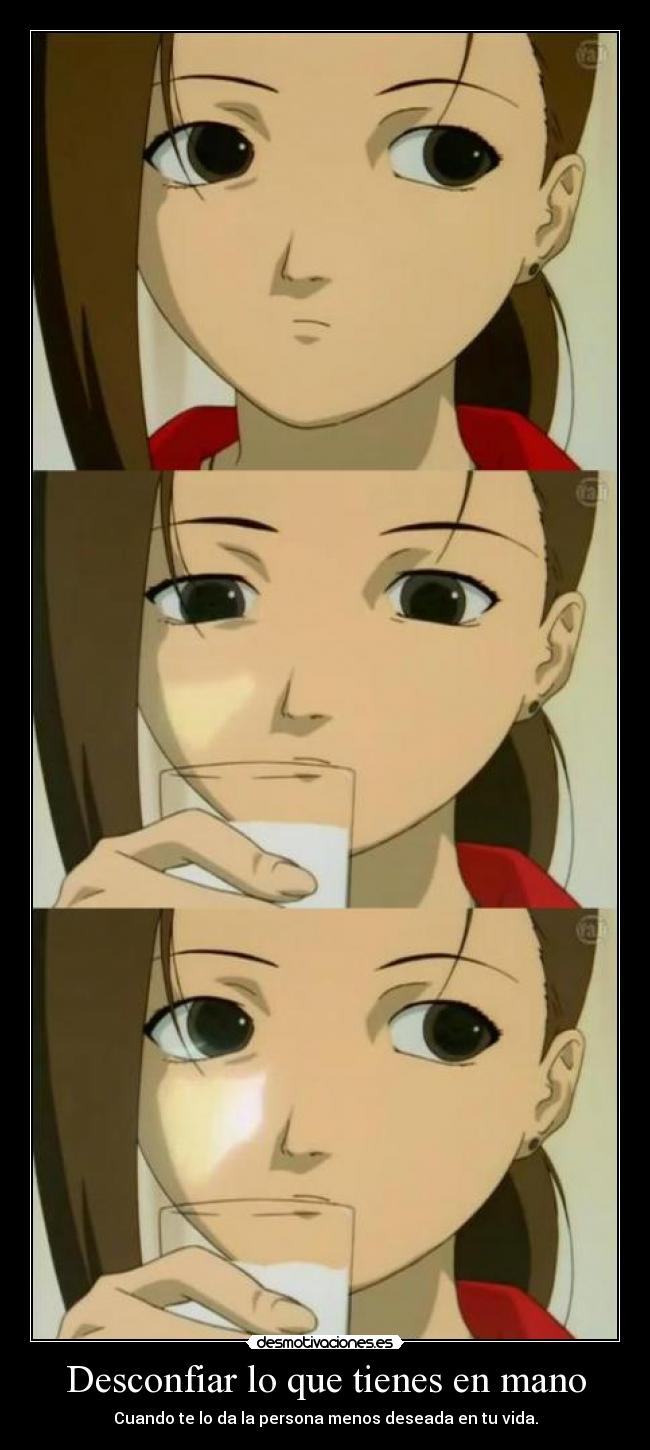 carteles anime manga otaku cosplay mensaje todos los amigos que hacen broma agua baso kawai desmotivaciones