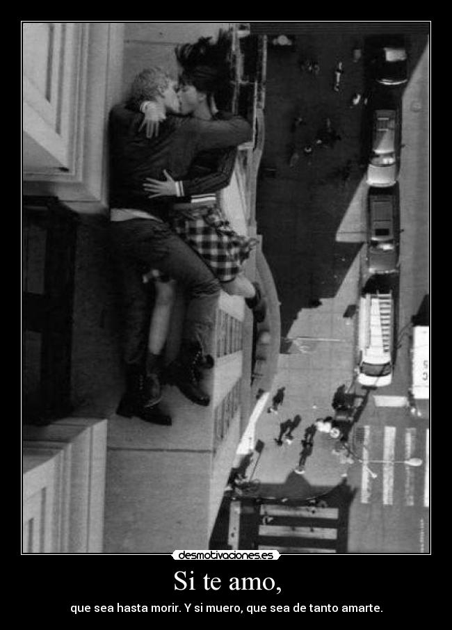 Si te amo, -