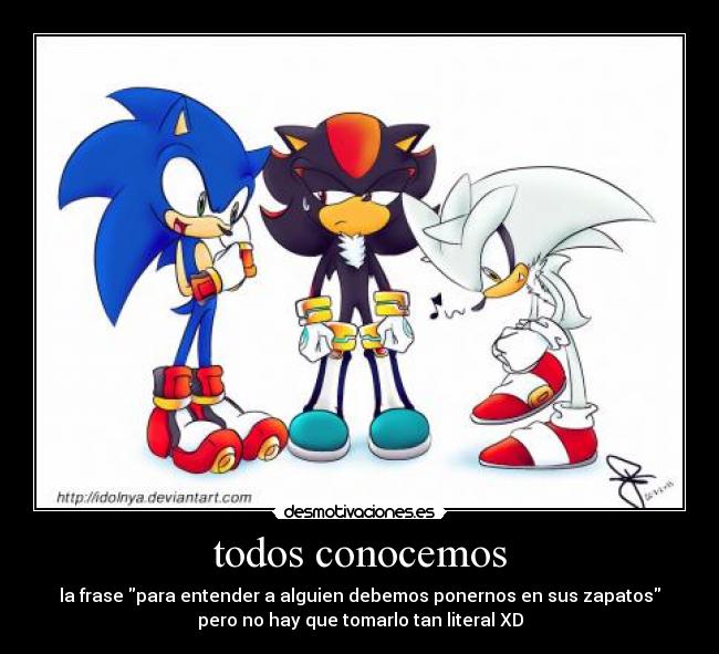 carteles shadam shadow sonic silver zapatos desmotivaciones