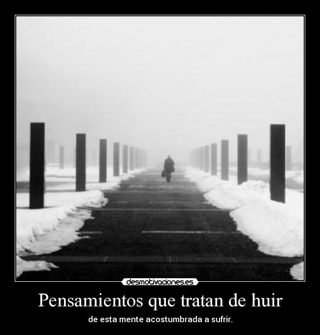 Pensamientos que tratan de huir - 