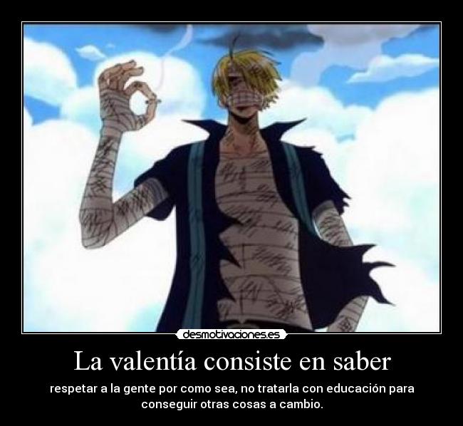 carteles sanji apagando cigarrillo desmotivaciones