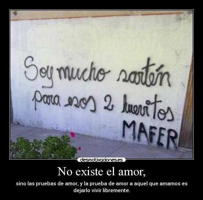 No existe el amor, -