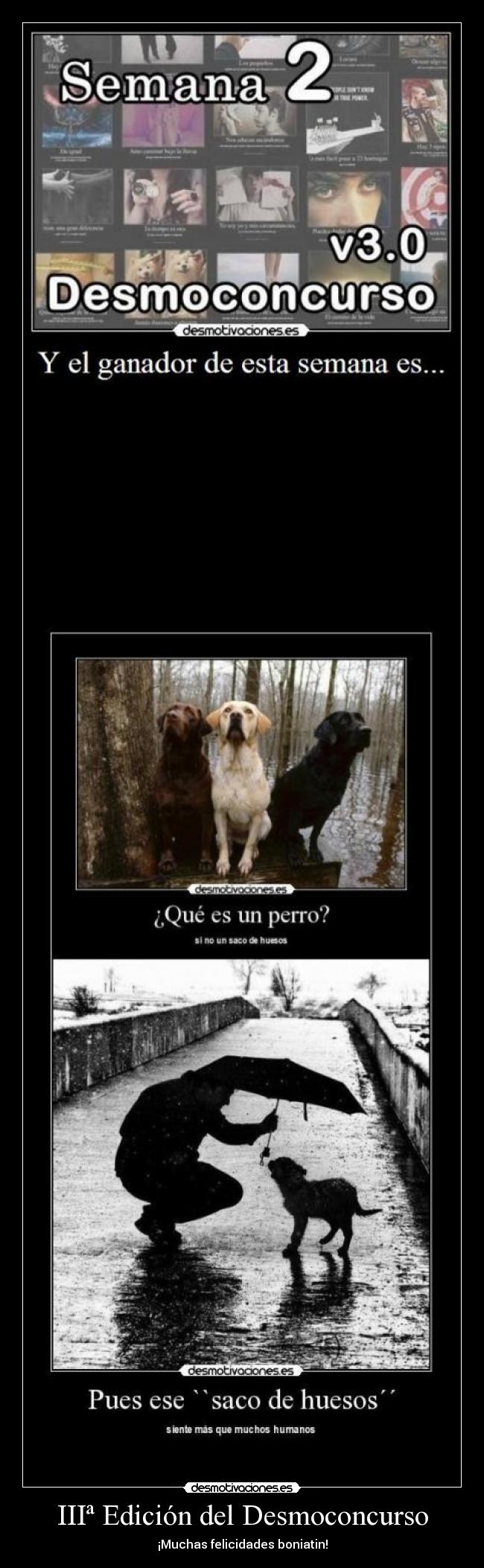 IIIª Edición del Desmoconcurso - ¡Muchas felicidades boniatin!