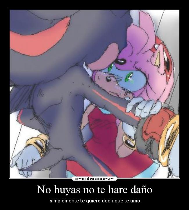 No huyas no te hare daño - simplemente te quiero decir que te amo