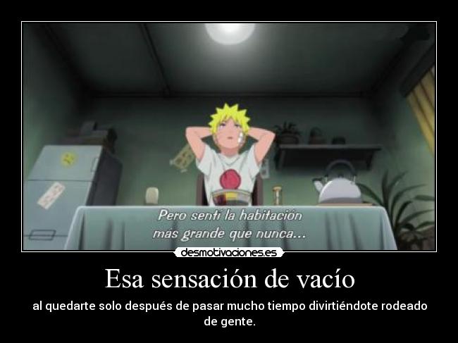 Esa sensación de vacío -