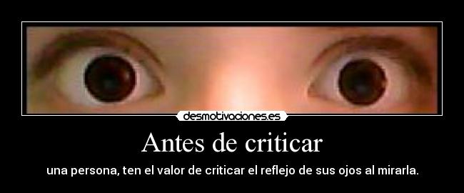 Antes de criticar - 
