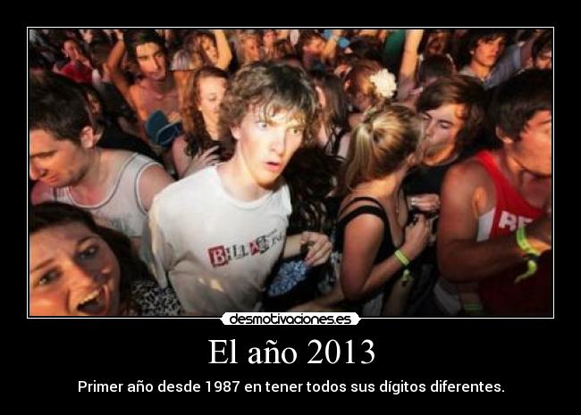 El año 2013 -