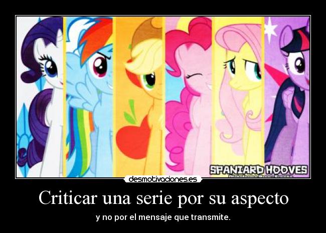 Criticar una serie por su aspecto - y no por el mensaje que transmite.