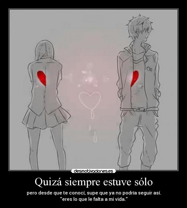 Quizá siempre estuve sólo -