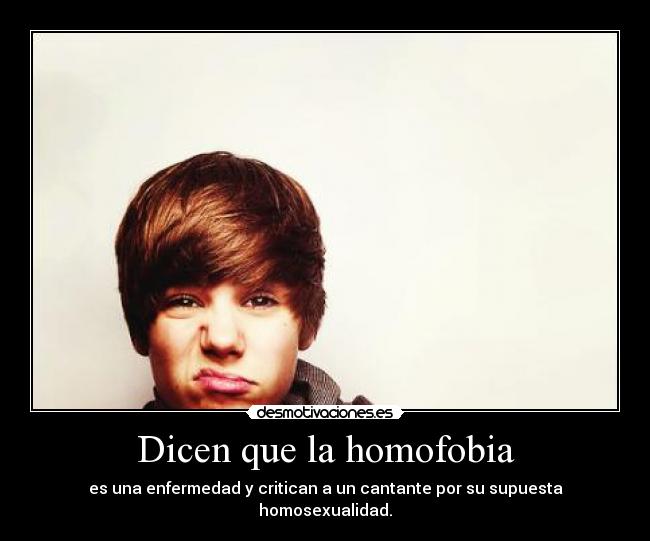 Dicen que la homofobia -