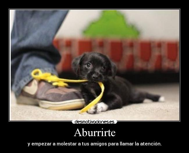 Aburrirte -