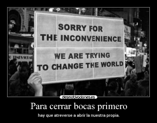 Para cerrar bocas primero - 