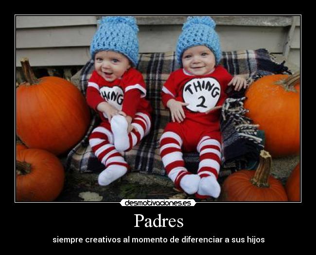 Padres - siempre creativos al momento de diferenciar a sus hijos