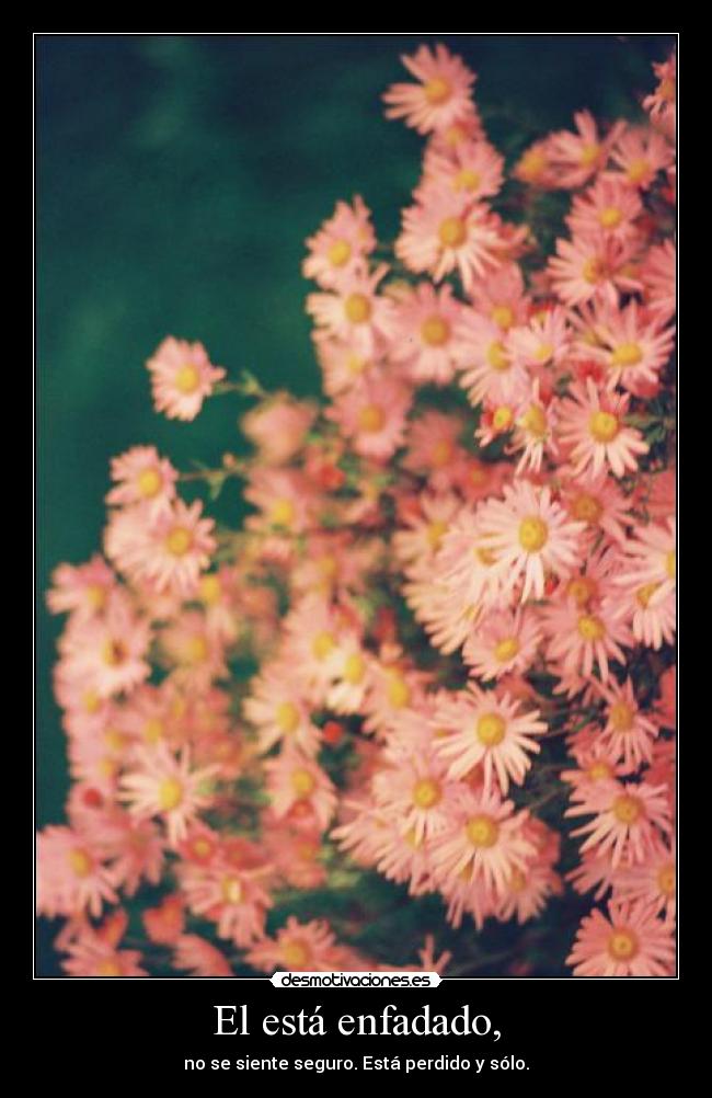 El está enfadado, -