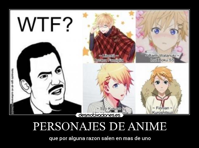 carteles anime personajes rubios anime que parecen mucho desmotivaciones