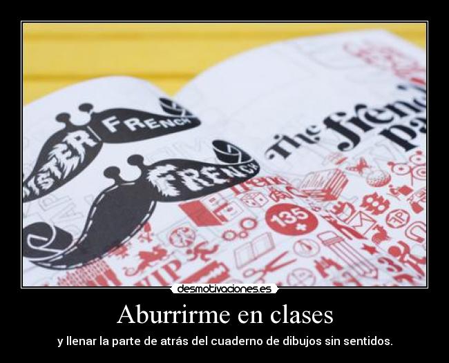 Aburrirme en clases -