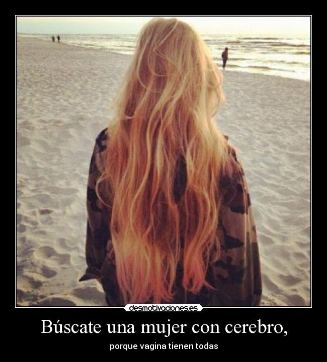 Búscate una mujer con cerebro, - porque vagina tienen todas