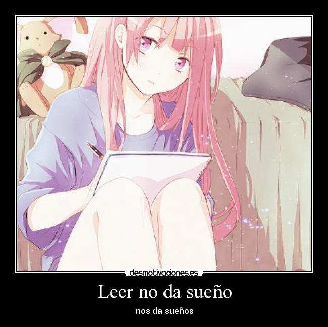 carteles leer anime desmotivaciones