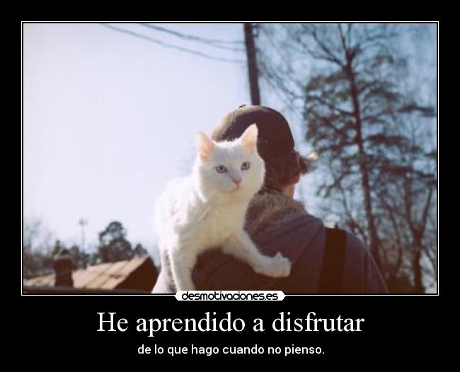 He aprendido a disfrutar -