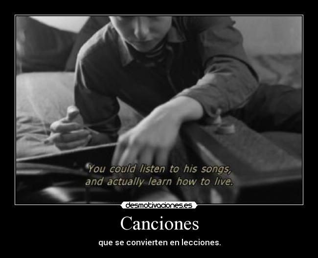Canciones - que se convierten en lecciones.