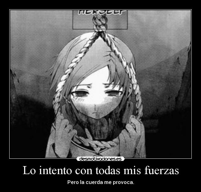 carteles anime girl sad desmotivaciones