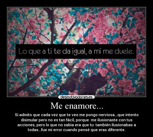 Me enamore... -