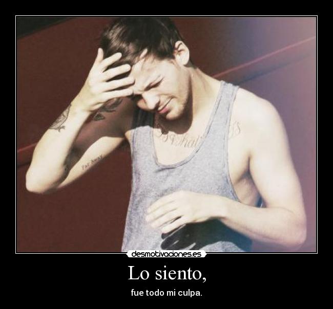 Lo siento, - 