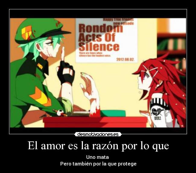 carteles amor flippy flaky anime desmotivaciones