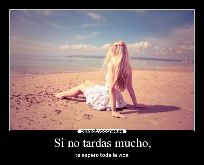 Si no tardas mucho, -