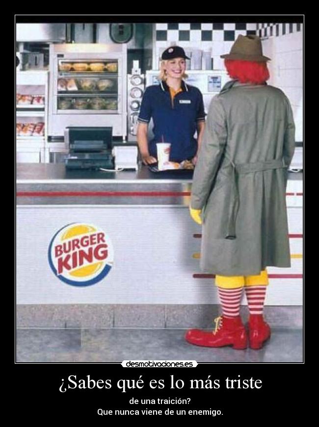 ¿Sabes qué es lo más triste -