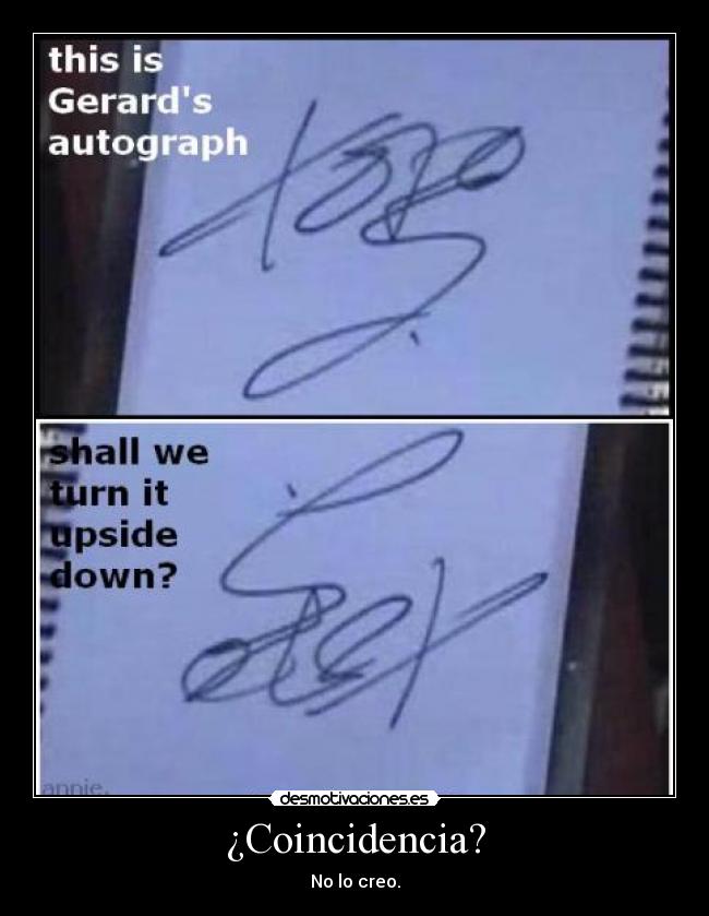¿Coincidencia? - No lo creo.