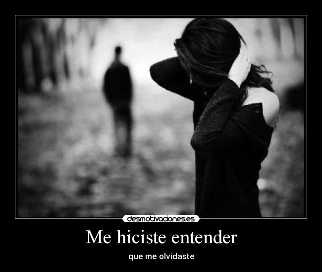 Me hiciste entender -