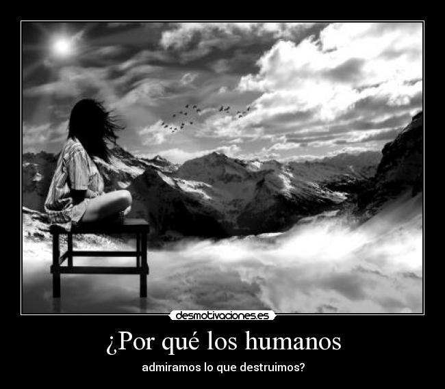 ¿Por qué los humanos - admiramos lo que destruimos?