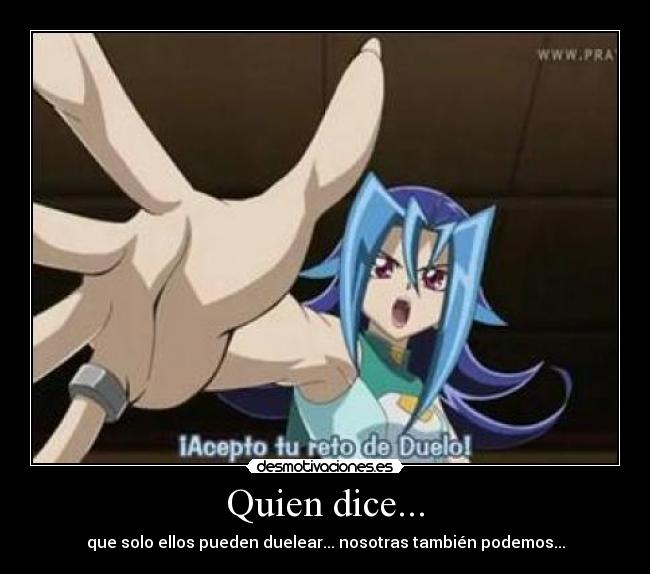 carteles yugioh zexal rio kamishiro duelos mujeres desmotivaciones