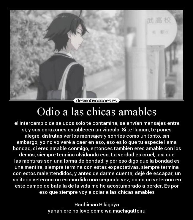 Odio a las chicas amables - 