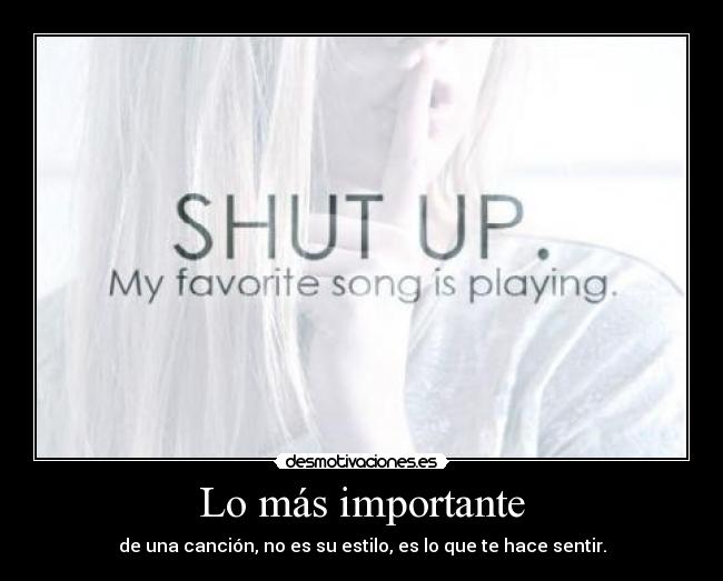 Lo más importante -