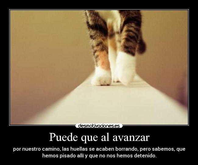 Puede que al avanzar -