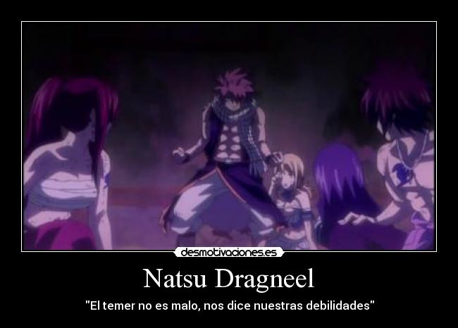 Natsu Dragneel - El temer no es malo, nos dice nuestras debilidades