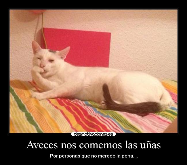 Aveces nos comemos las uñas - Por personas que no merece la pena....