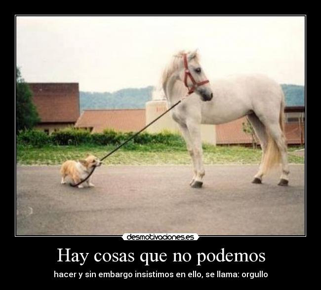 Hay cosas que no podemos -